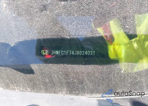 2018 Honda Civic Ex-L z USA, uszkodzony, nr VIN JHMFC1F74JX024031